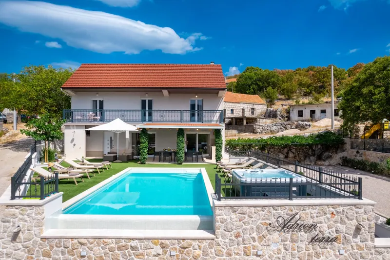 Villa exterior, private pool and Jacuzzi